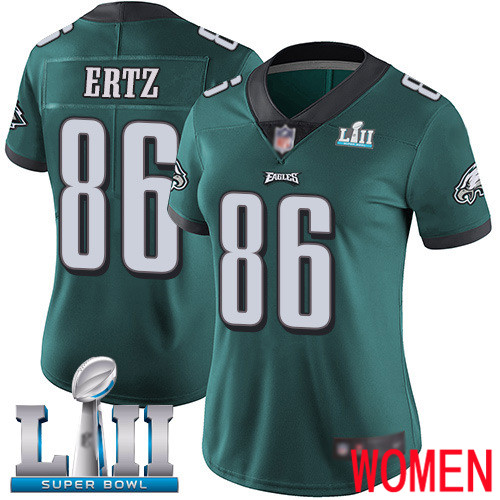 Women Philadelphia Eagles #86 Zach Ertz Midnight Green Team Color Vapor Untouchable NFL Jersey Limited Player